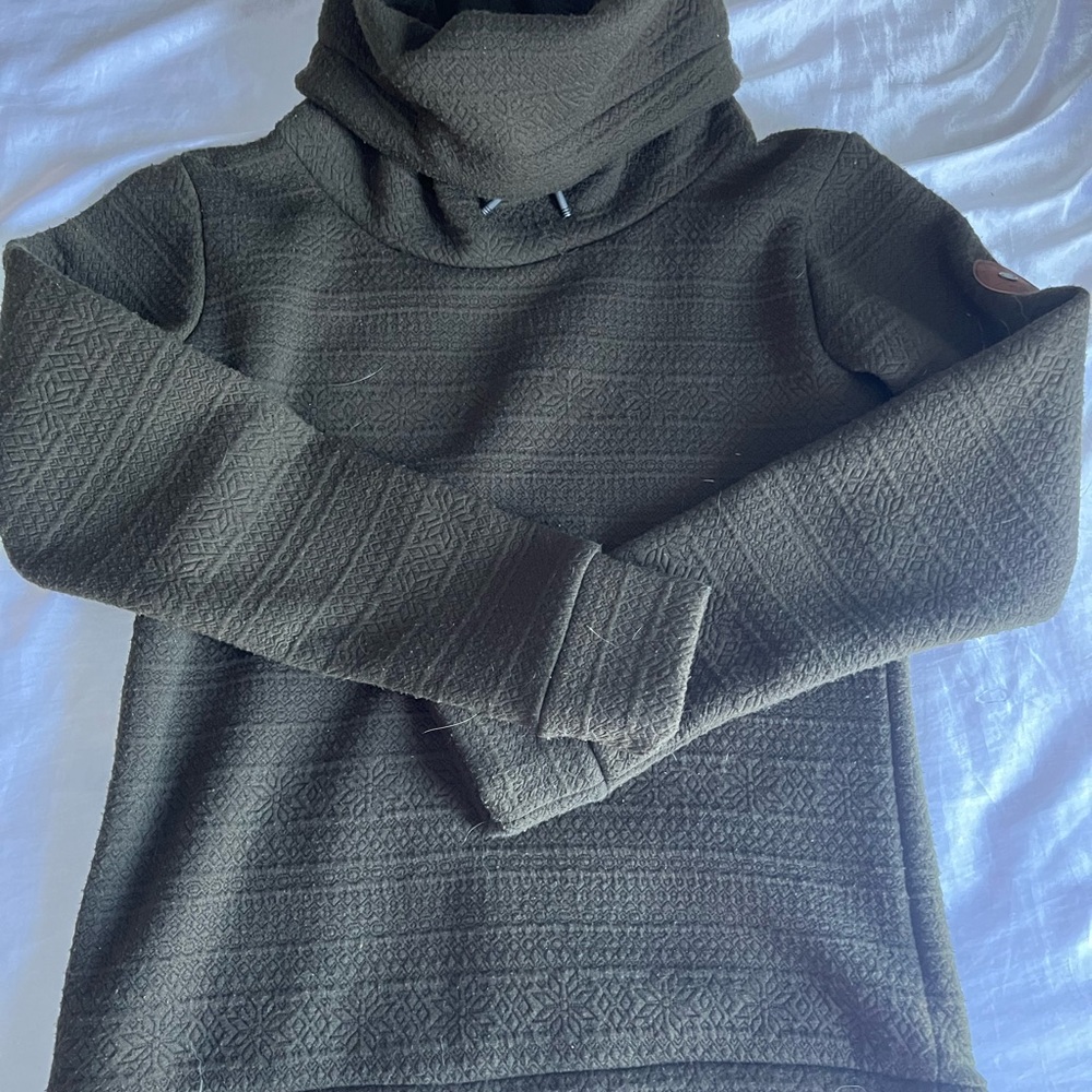 Olive Green Cowl Neck Sweater